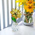 Qf QFkris Crystal Sunflower Figurine, Table Crystal Flower Collectible Ornament, Souvenir Gift