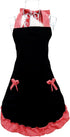 Hyzrz Cute Retro Aprons with Pockets for Women, Vintage Kitchen Cooking Apron, Mother Gift (Red)