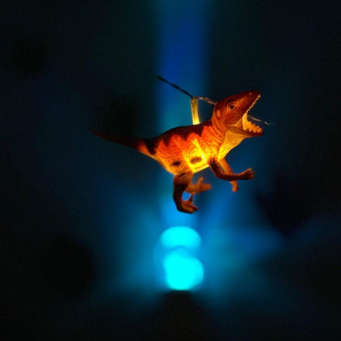 LED Dinosaur String Lights - Battery Operated, Perfect for Boys Room Decor, Christmas Party Supplies, Tent, Garden
