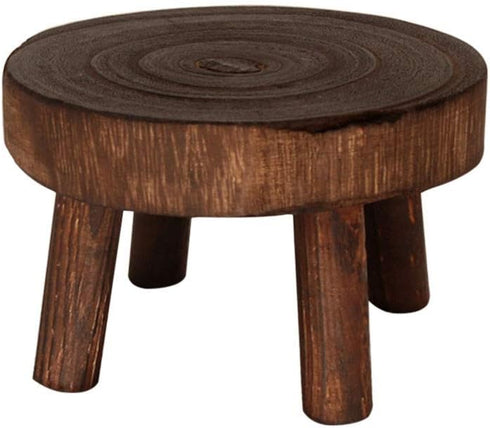 Mini Wooden Stool Flower Display Stand, Potted Plant Shelf Succulents Bonsai Rack,