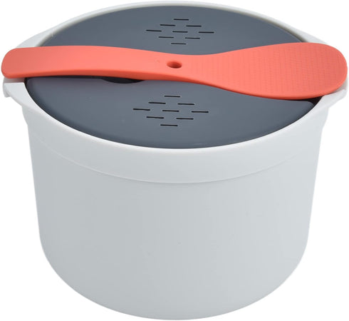 Microwave Rice Cooker, 2 L Pasta Cooker, Food Grade PP Microwave Pressure Steamer for Home Meal Prep