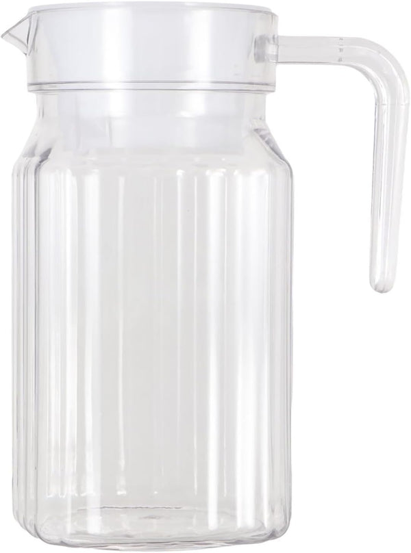 600ML Acrylic Pitcher - Transparent Juice Bottle with Lid and Handle for Cold Water, Juice, Tea, Milk, Sangria