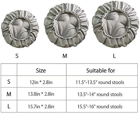 TINTON LIFE 16" Padded Round Bar Stool Cover Cushion with Elastic Fabric Round Chair Seat Cushion for Wooden Metal