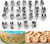 Mini Alphabet Number Cookie Cutters, 37 Pieces Stainless Steel Letter Mold Tools for Fondant, Cake, and Dough
