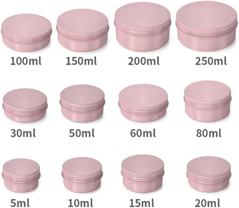 Othmro 12pcs 1oz Metal Round Tins Aluminum Containers with Screw Lid, 50 * 20mm(DxH) Red for Salve, Spices, Lip Balm,