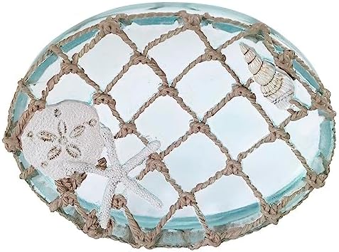 Countertop Avanti Linens - Soap Dish, Resin Soap Holder, Beach Inspired Bathroom Accessories (Seaglass Collection)