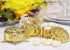 2.5 Inch Plastic Trinket Box Wedding Favor | Table Decorations - Gold, 12 Sets