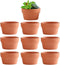 Yishang 4.4 Inch Shallow Terracotta Plant Pots, Ceramic Clay Cactus/Succulent Container with Drain Hole for