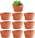 Yishang 4.4 Inch Shallow Terracotta Plant Pots, Ceramic Clay Cactus/Succulent Container with Drain Hole for