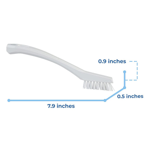 44015 8 Inch, Vikan - Detail Brush, Multifunctional, Slip-Resistant Cleaning Tool, Extra Stiff Polypropylene