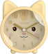 3" Cartoon Animal Alarm Clock, Silicon Analog Silent Non-Ticking Backlight Desk Clock