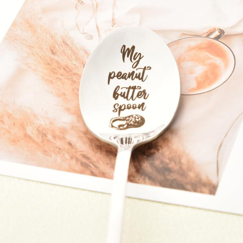My Peanut Butter Spoon Gift for Peanut Butter Lovers, Funny Husband Wife Dad Anniversary Christmas Gifts