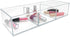 Isaac Jacobs Large 3-Compartment Acrylic Stackable Organizer, 12.9" L x 5" W x 2.7" H for Makeup, Craft Supplies