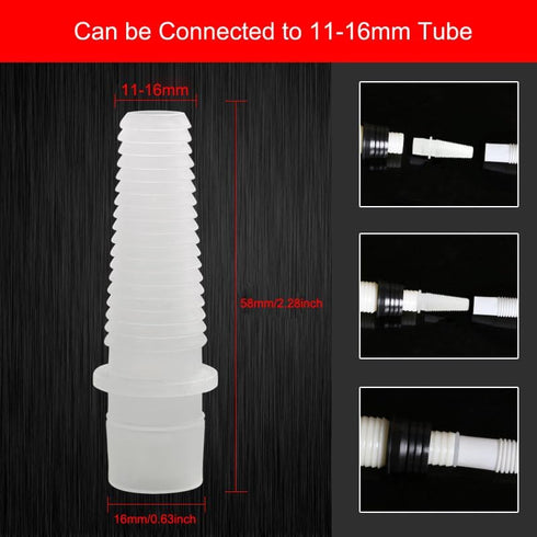 10 Pack Air Conditioner Drain Hose End Connector Adapter Fitting for 16mm Water Tube Drainage Window AC Mini Split Unit Water Outlet Wall Mounted Washing Machine Dishwasher, White