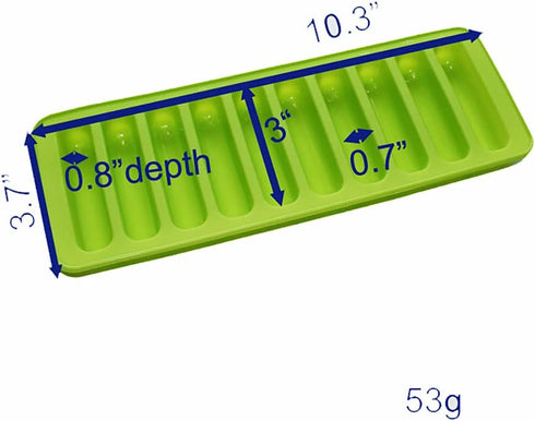 12-Cavity 1oz X-Haibei Silicone Mold for Chocolate Sticks, Crayons, Candies, and Egg Rolls,Jello,Caramels Ice Cube