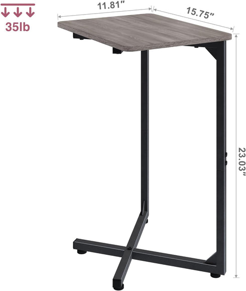 Generic ET-X-GYW1 NEFROM C-Shaped End Table, Small Couch Side Table, Sofa TV Tray Table for Living Room, Bedroom