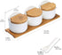 Set,Ceramic Home,8.8 oz 260ML June Sky Sugar and Cream Sugar Containers with Lid and Spoon - Porcelain White Salt