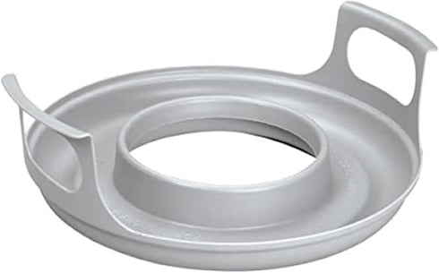 Microwave Cool Plate and Spillover Caddy with Handles, BPA Free for Bowls, Plates, and Microwave Meals