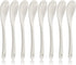 Porcelain Egg Spoons Set of 8, Ceramic Teaspoons for Tea Coffee Desserts Salt Sugar Spoon