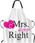 Beabes Couple Flamingo Bird Bib Kitchen Apron for Chef, Restaurant, Home Cleaning