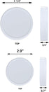 16Pcs Plastic Storage Caps for Mason Jars, 8 Regular Mouth Lids and 8 Wide Mouth Caps, White