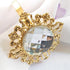 Tangpan 10pcs Gold-Light Rhinestones Napkin Rings for Weddings, Shiny Pearl Napkin Rings