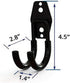zoele Wall Mounting High Velocity Floor Fan Bracket, Industrial Grade Hook Hanger for Wall Fan Support (Black)