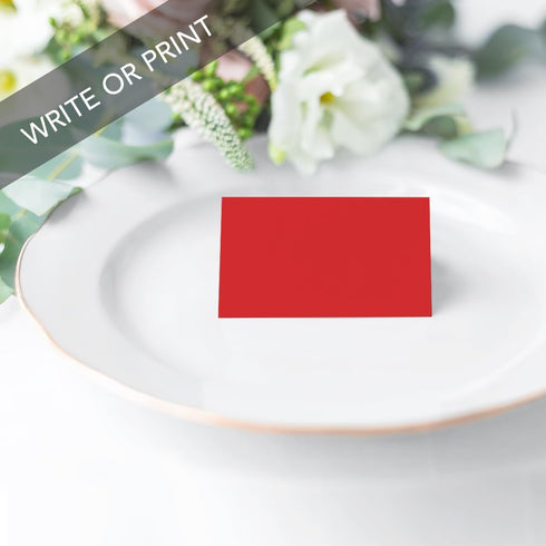 Andaz Press Table Tent Printable Place Cards, Red, 20-Pack for Weddings & Graduations