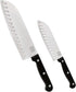 Chicago Cutlery 2-Piece Stainless Steel Triple Rivet Polymer Handles Essentials Partoku/Santoku Set, Black by Chicago Cutlery
