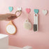 6 Pack Heart Shaped Decorative Wall Hooks, Stainless Steel Strong Adhesive Hooks for Home Kitchen Bathroom