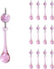 12pcs Raindrop Crystal Chandelier Prisms Parts, 53mm Hanging Crystals Beads for Chandeliers,