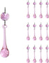 12pcs Raindrop Crystal Chandelier Prisms Parts, 53mm Hanging Crystals Beads for Chandeliers,