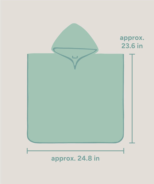 Ehrenkind 1-5 4-Layer 1-3 Organic Muslin Bath Poncho Children Years, Soft and Soft Muslin Fabric, Bath Poncho Children