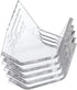 Hipiwe Acrylic Triangle Display Holder - 5 Packs Clear Plastic Easel Stands for Geodes, Rocks, Minerals, Medium
