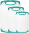 HOMWE Cutting Boards for Kitchen, BPA Free 3-Pack Chopping Board with Non Slip Handles, Aqua