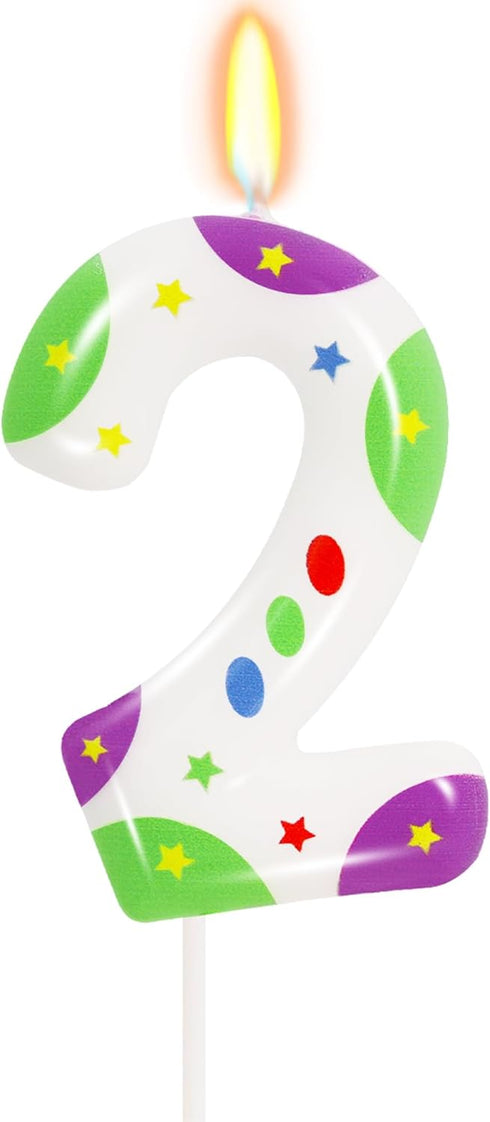 Toy Themed Cartoon Story Number 2 Candle Cake Topper Two Infinity and