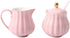 CHOOLD Elegant Flower Design Ceramic Sugar and Creamer Set, 7.5oz, with Lid Spoon, Coffee Serving Set, Wedding Gift