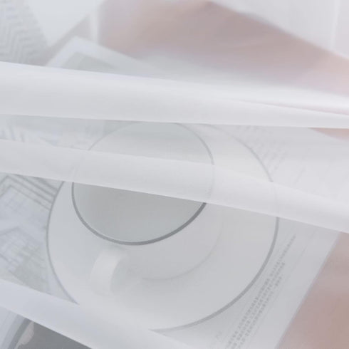 SpaceDresser Basic Rod Pocket Sheer Voile Window Curtain Panels, White 2 Panels 52 Width 84 Inch Long