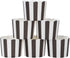 Webake Nonstick Paper Baking Cups - Set of 50 Black Stripe for Popcorn Cupcake, 6oz Cupcake Bath Bomb, Muffin Case for