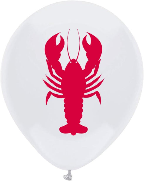 Lobster Latex Balloons, 16-Pack 12inch Lobster See Animal Birthday Party Balloon, Decorations,