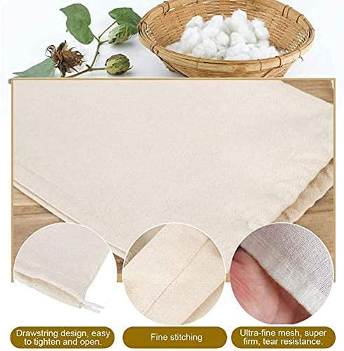 50Pcs Cotton Muslin Bags, 3.94 x 3.15 Inches Eco-friendly Drawstring Bags for Crafts, Teas, Soaps