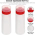 FILFEEL 4-Hole Squeeze Type Sauce Bottle, Resin for Ketchup, Jam, Mayonnaise, Olive Oil, Yellow/Red
