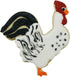 NCS Farm Animals Cookie Cutter Set - 4 Piece Tinplated Steel, Pig 3.75", Rooster 4", Cow 3.75", Horse 4"
