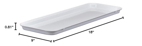 Cambro 918MT148 White Market Tray, 9" x 18"