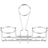 G.E.T. Chrome Metal Two Compartment Condiment Caddy - 4-22735 Metal Table Caddies Collection