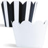 Black and White Striped Cupcake Wrappers - 50 Count, Reversible Scalloped Design for Parties and Events