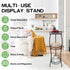3 33.8 VECELO Tier Metal Outdoor Plant Stand Indoor, Rustproof Stable Tall Iron Flower Stand, Decorative Multiple Heavy