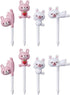 Torune Mama's Assist Food Picks, Bento Lunch Accessories, 8-Piece Sea Animals & 8-Piece Rabbit Set