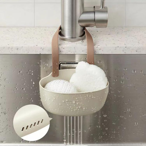 JPCRAFT Set 2 Silicone Sponge Holder for Kitchen Sink Caddy, Saddle Faucet Caddy Sink Organizer for Sponges, Scrubbers