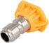 X AUTOHAUX 2pcs 15 Degrees Pressure Washer Spray Nozzle Tip, 0.05'' Quick Connector High Pressure Nozzle Yellow for Car